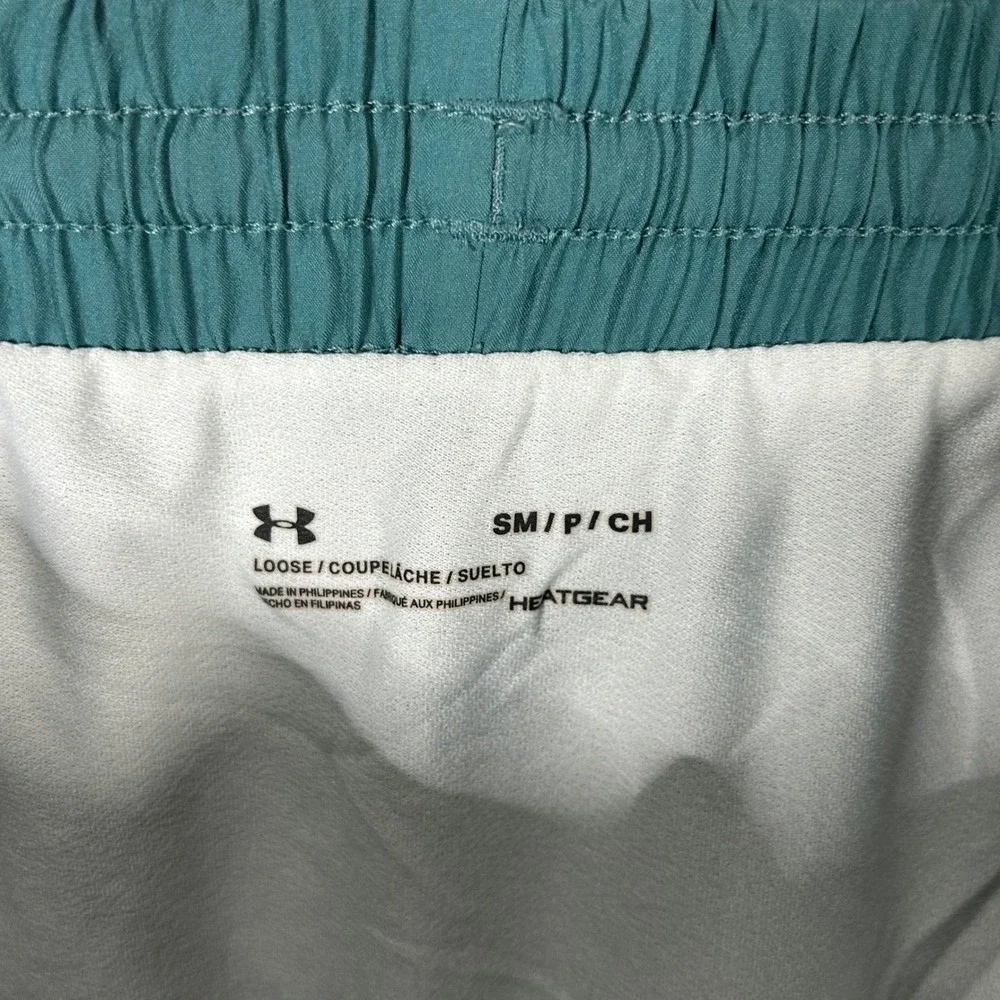 Under Armour Women Teal Pink Heatgear Running Shorts‎ Size Small Athletic